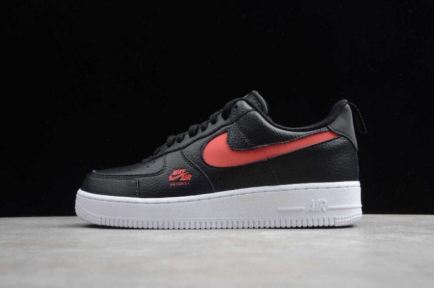 Men's Nike Air Force 1 Utility Black Red White CW7579-001 Running Shoes