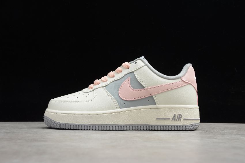 Men's Nike Air Force 1 Beige Grey Pink CW7584-101 Running Shoes