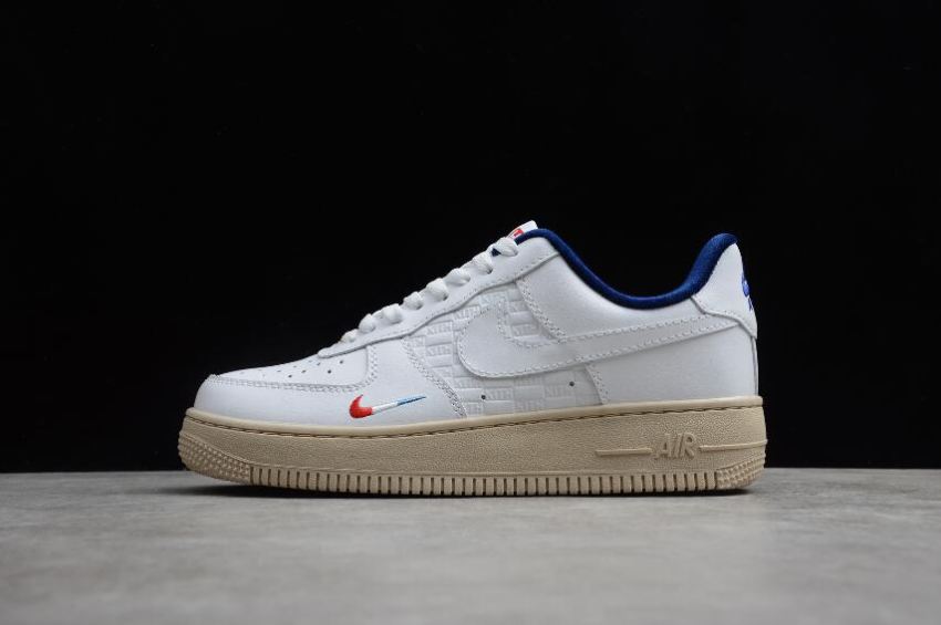 Women's Nike Air Force 1 Low 07 Kith France White Blue CZ7927-100 Running Shoes