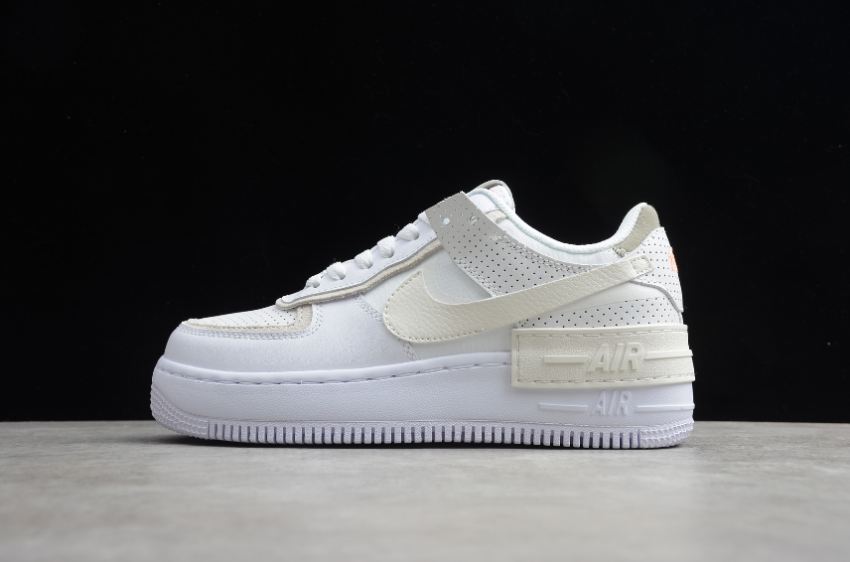 Women's Nike Air Force 1 Shadow White Sail Stone Atomic Pink CZ8107-100 Running Shoes