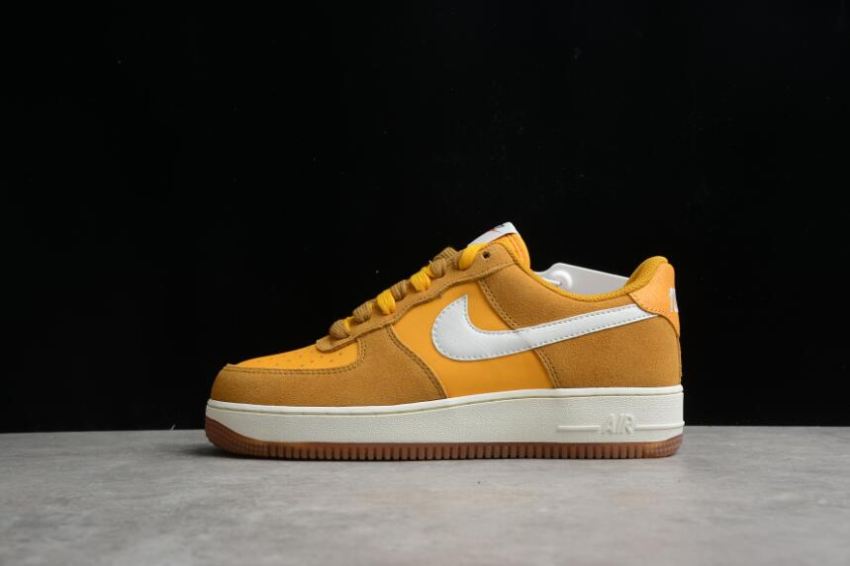 Women's Nike Wmns Air Force 1 07 SE DA8302-700 Gold Suede Running Shoes