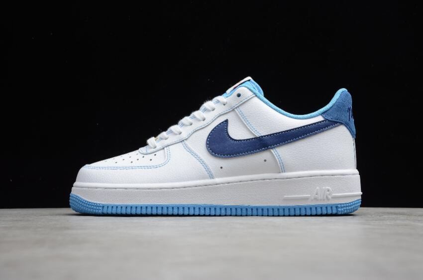 Men's Nike Air Force 1 07 White Deep Royal Blue DA8478-100 Running Shoes