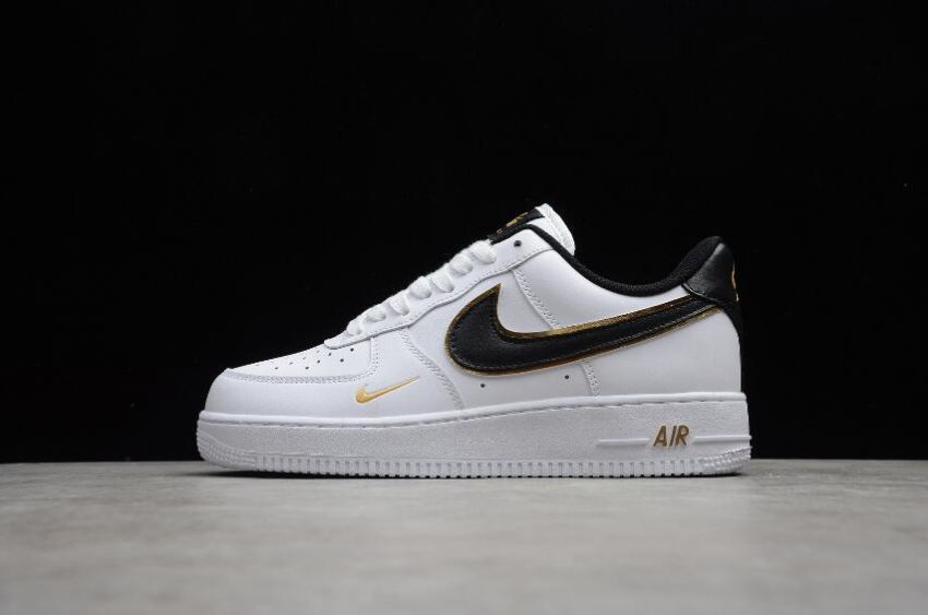 Women's Nike Air Force 1 07 White Black Gold DA8481-100 Running Shoes