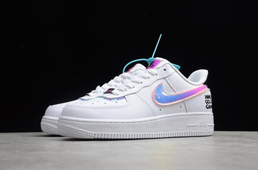 Men's Nike Air Force 1 07 Good Game White Multicolor Black DC0710-191 Running Shoes