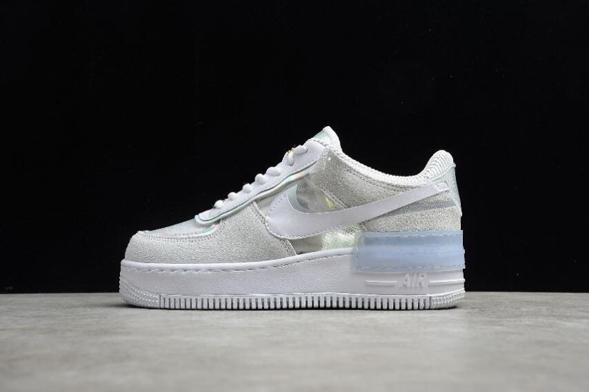 Women's Nike Air Force 1 Shadow SE Pure Platinum White DC5255-043 Running Shoes