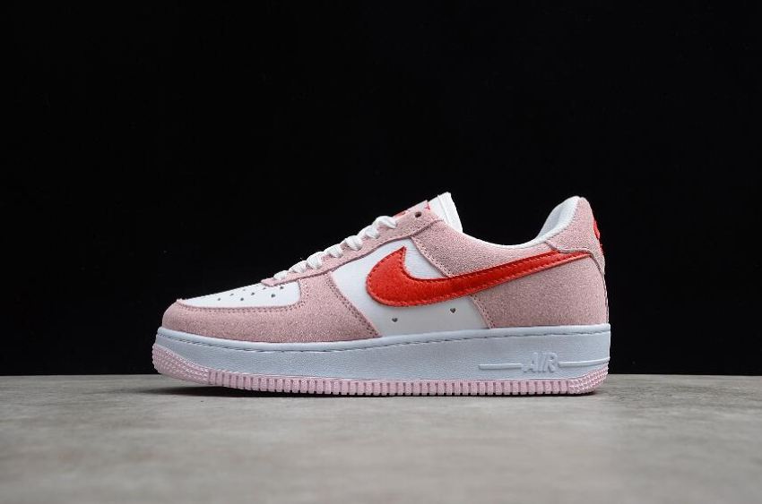 Men's Nike Air Force 1 07 QS Tulip Pink University Red DD3384-600 Running Shoes