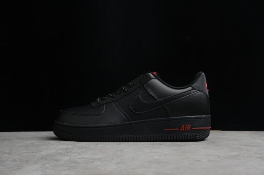 Women's Nike Air Force 1 07 Black Red DO6359-001 Running Shoes