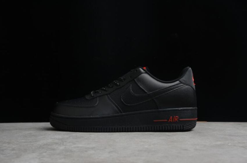 Men's Nike Air Force 1 07 Black Red DO6359-001 Running Shoes