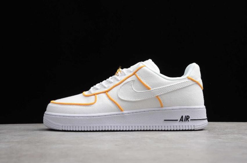 Men's Nike Air Force 1 Upstep White Yellow JJ3031-878 Running Shoes