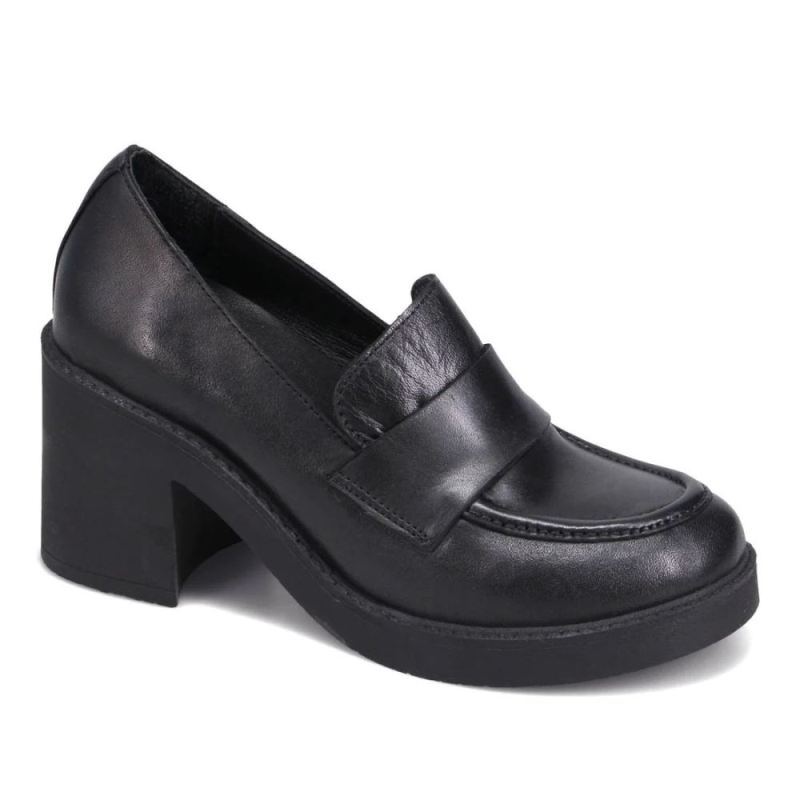 BUENO CANADA OUTLET WOMEN'S MINTY HEELED LOAFER-BLACK