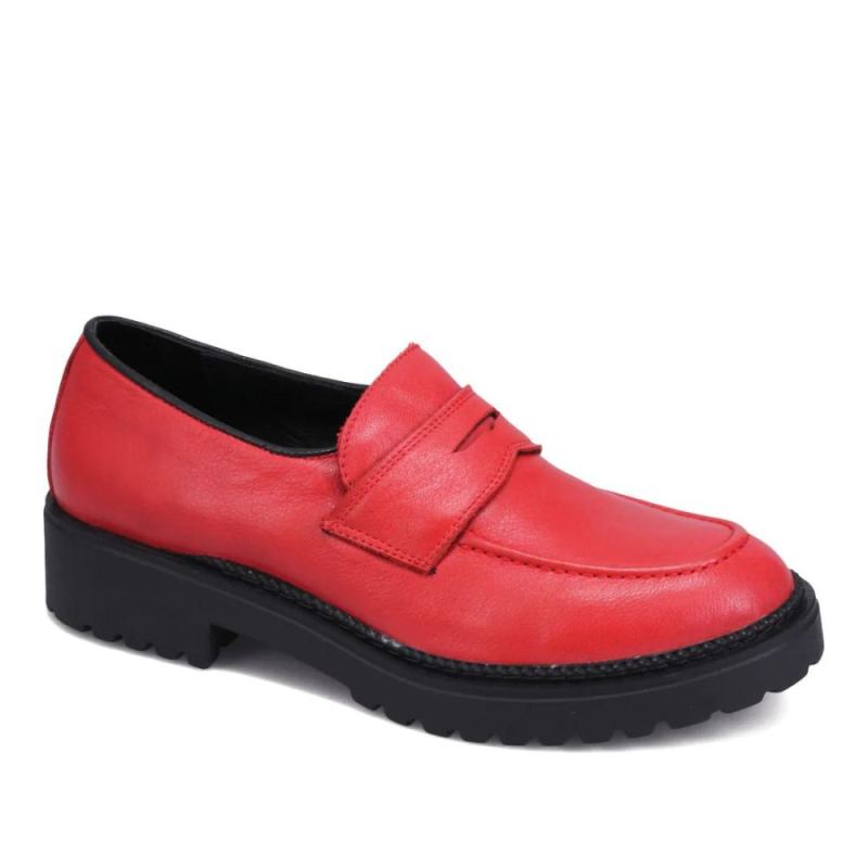 BUENO CANADA OUTLET WOMEN'S DELLA LOAFER-RED/BLACK