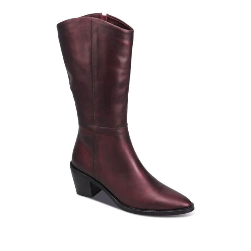 BUENO CANADA OUTLET WOMEN'S VANESSA MID BOOT-BORDEAUX METALLIC