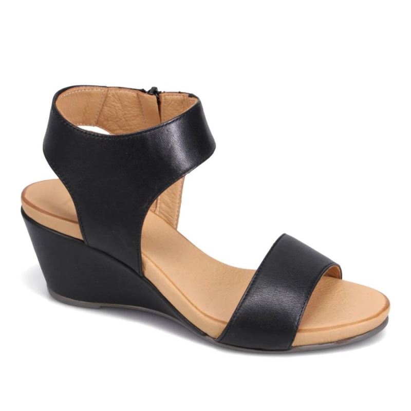 BUENO CANADA OUTLET WOMEN'S IDA WEDGE SANDAL-BLACK