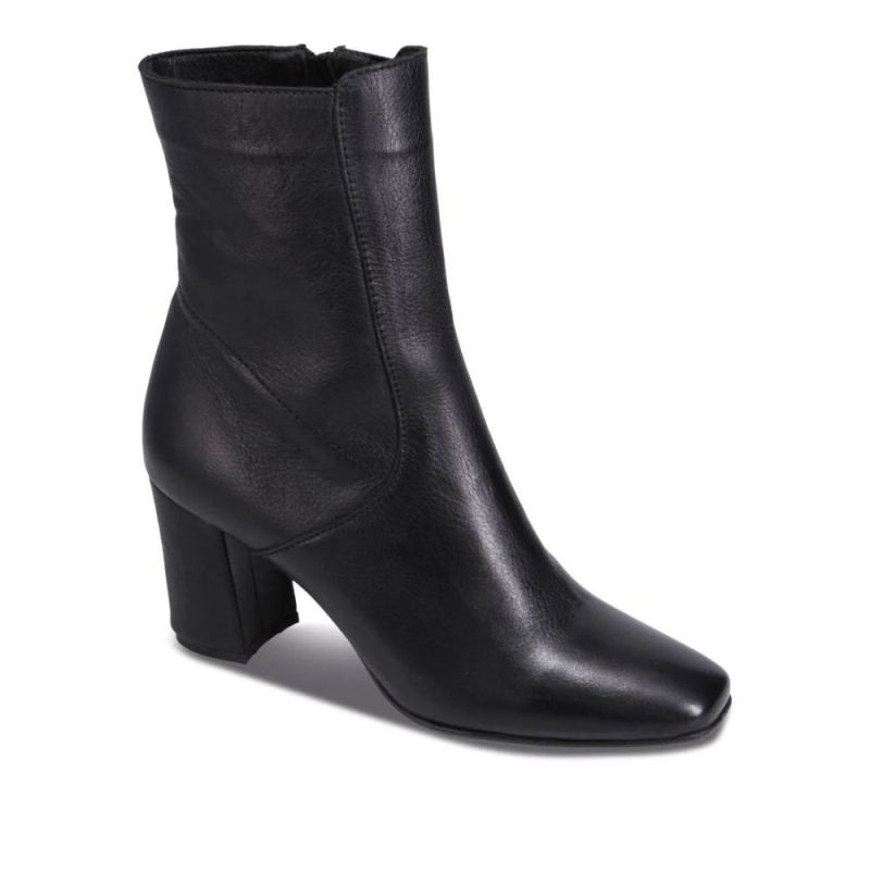 BUENO CANADA OUTLET WOMEN'S VIVIAN HEELED BOOT-BLACK LEATHER