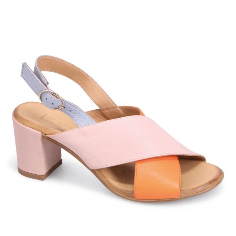 BUENO CANADA OUTLET WOMEN'S NATASHA HEELED SANDAL-PALE PINK MULTI