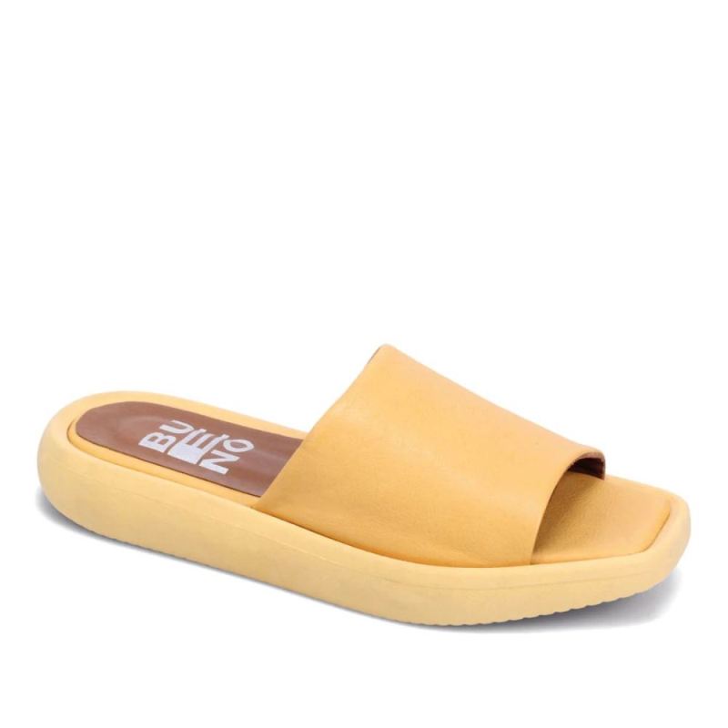 BUENO CANADA OUTLET WOMEN'S GIA SLIDE SANDAL-MUSTARD