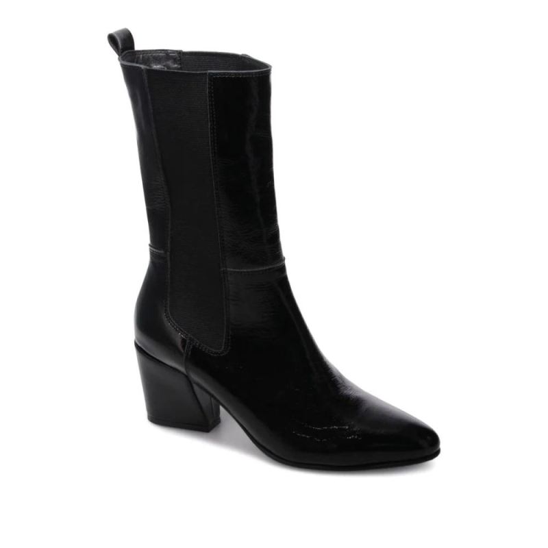 BUENO CANADA OUTLET WOMEN'S SIENNA HEELED CHELSEA BOOT-BLACK PATENT