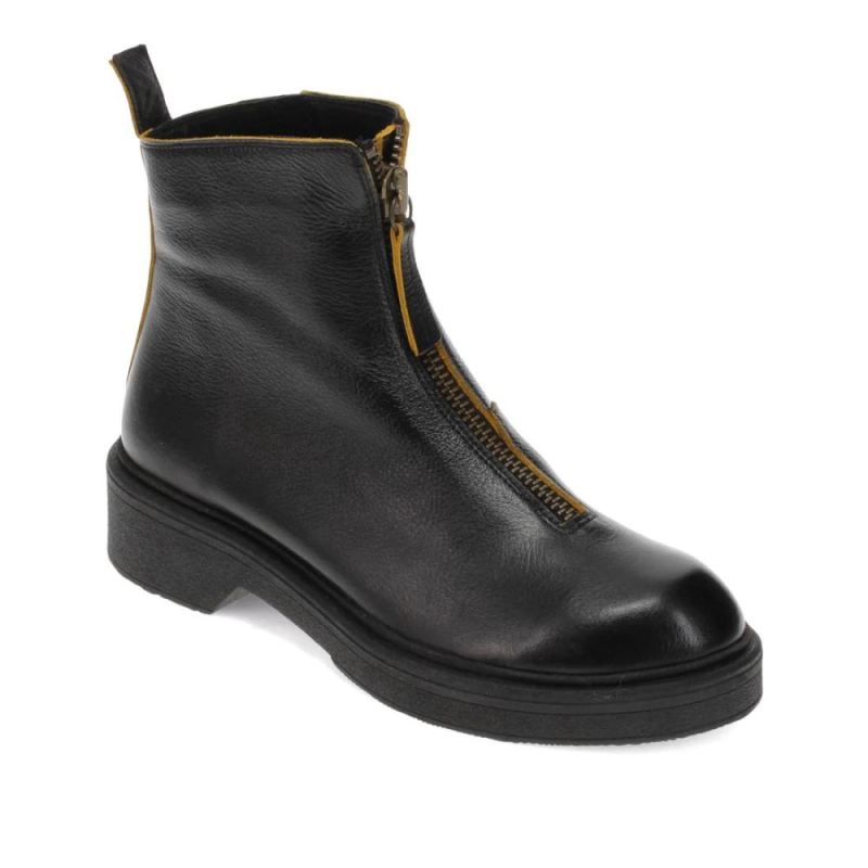 BUENO CANADA OUTLET WOMEN'S GABLE BOOT-BLACK/MUSTARD