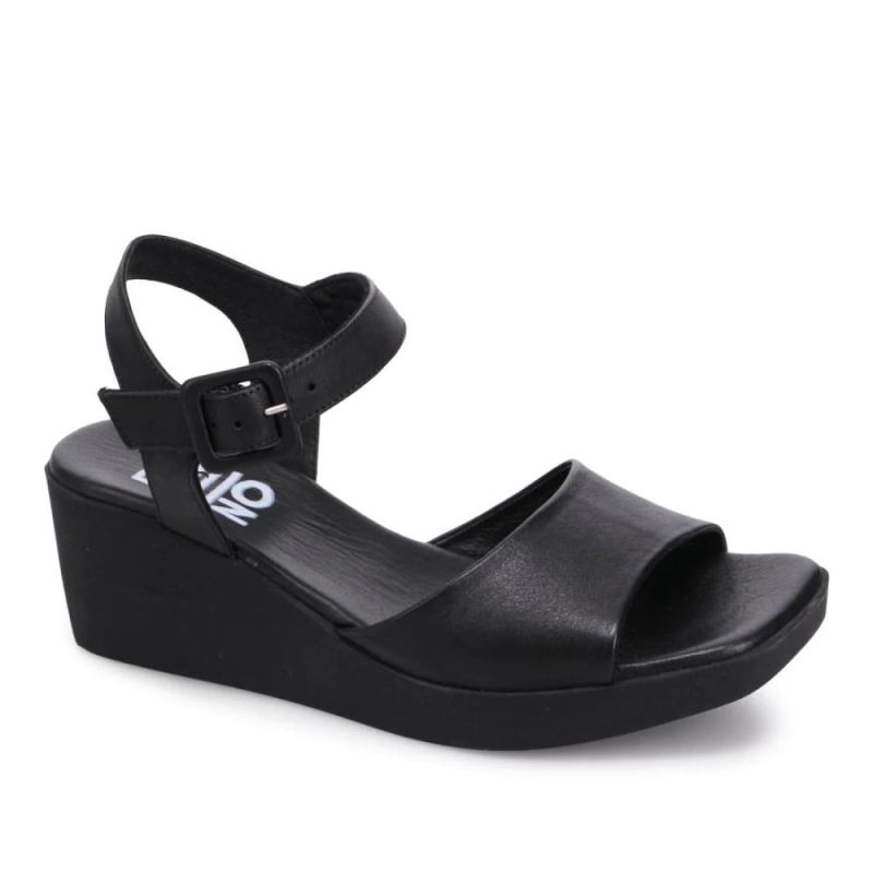 BUENO CANADA OUTLET WOMEN'S FRANCIS WEDGED SANDAL-BLACK