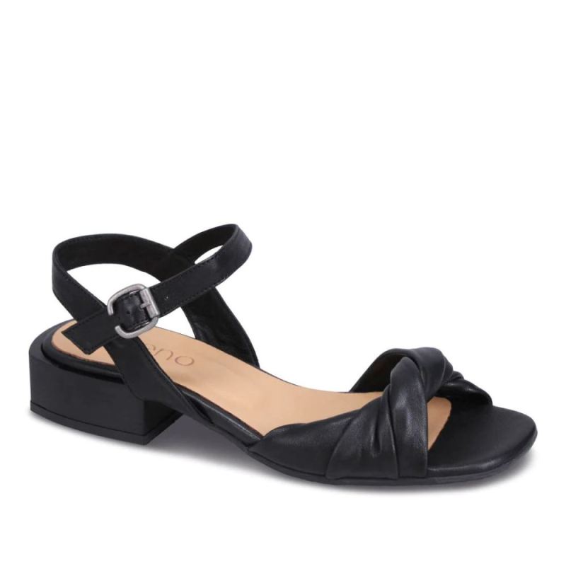 BUENO CANADA OUTLET WOMEN'S GARBO HEELED SANDAL-BLACK/BLACK