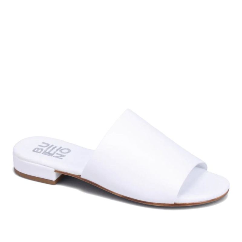 BUENO CANADA OUTLET WOMEN'S OLI SLIDE SANDAL-WHITE LEATHER