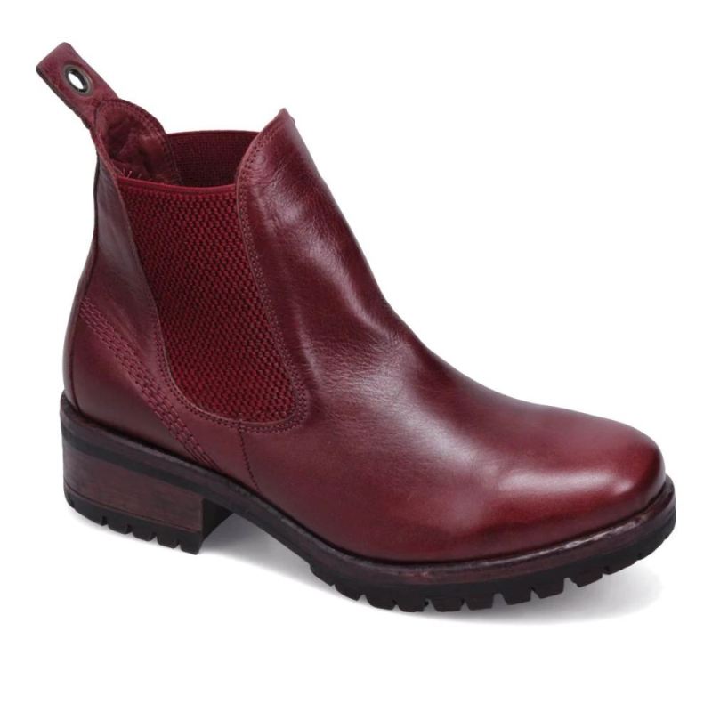 BUENO CANADA OUTLET WOMEN'S FLORIDA LEATHER CHELSEA BOOT-ALLOVER BORDEAUX