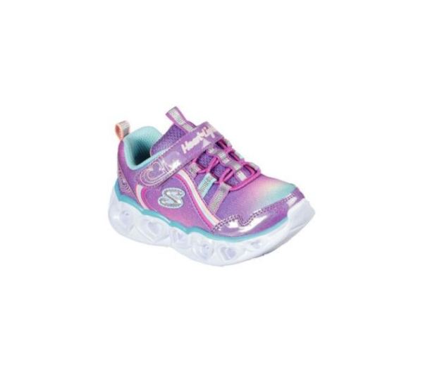 Skechers Girls' S Lights: Heart Lights - Rainbow Lux