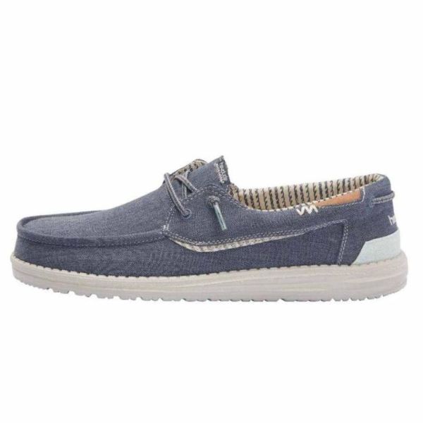 Hey Dude Shoes Men's Welsh Chambray Sea Blue