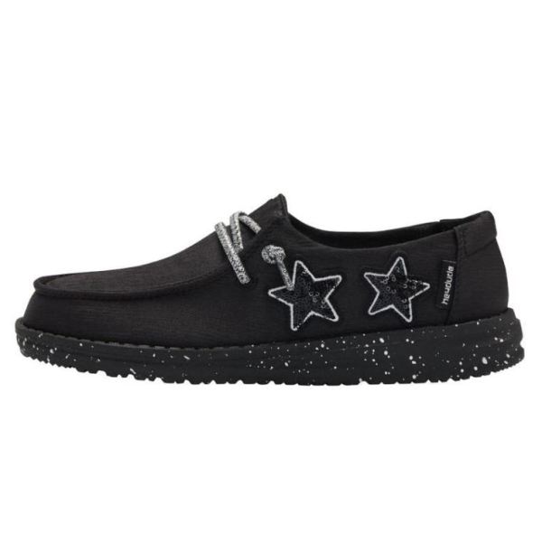 Hey Dude Shoes Girls Wendy Youth Star Black