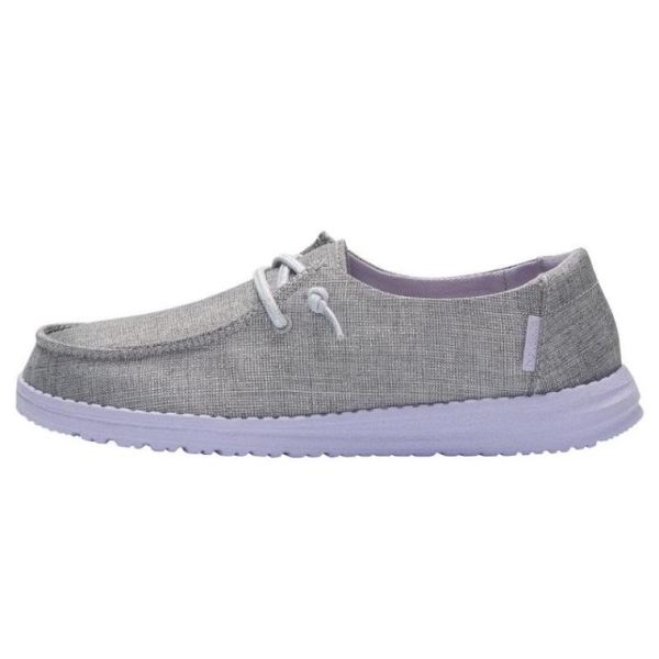 Hey Dude Shoes Girls Wendy Youth Sparkling Sparkling Grey Lilac
