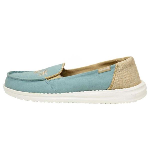 Women's Hey Dude Shoes Lena Natural Natural Aqua Haze
