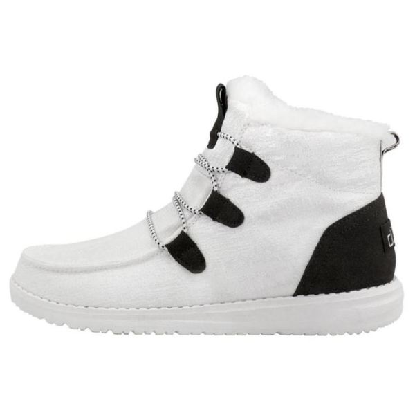 Women's Hey Dude Shoes Lea Fur White