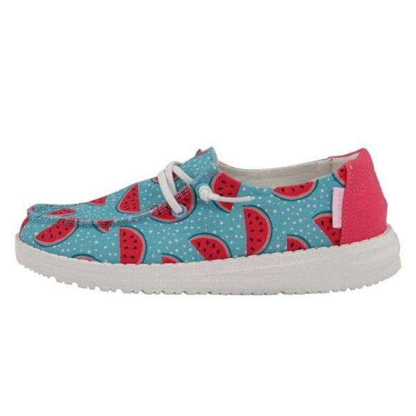 Hey Dude Shoes Girls Wendy Youth Print Azur Watermelon