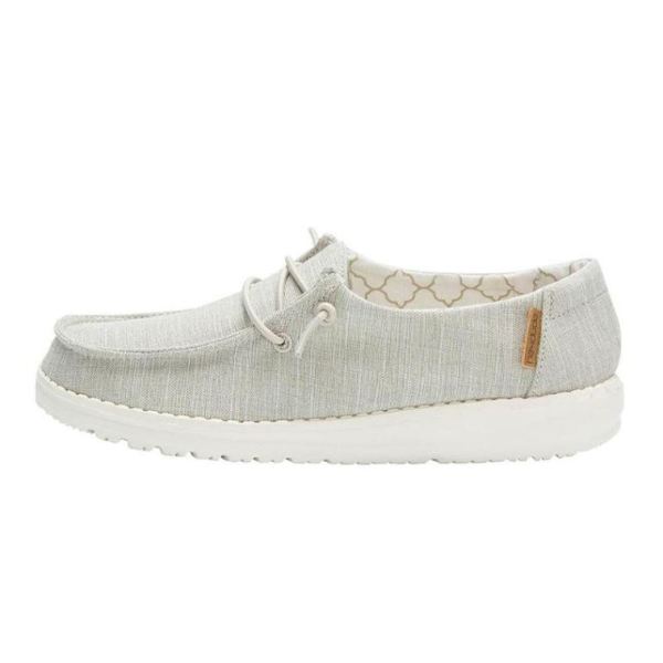 Hey Dude Shoes Girls Wendy Youth Linen Linen Beige