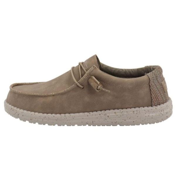 Hey Dude Shoes Men's Wally Recycled Leather Nut
