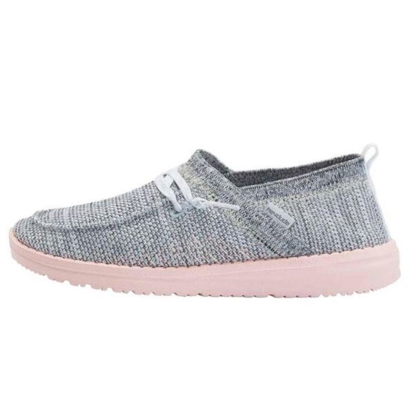 Women's Hey Dude Shoes Wendy Halo White Pink