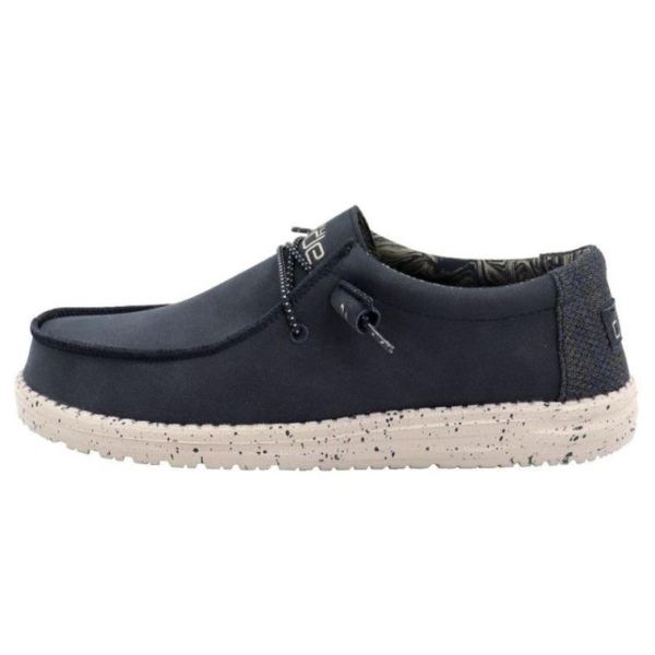 Hey Dude Shoes Men's Wally Recycled Leather Navy