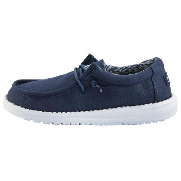 Boys Hey Dude Shoes Wally Youth Navy