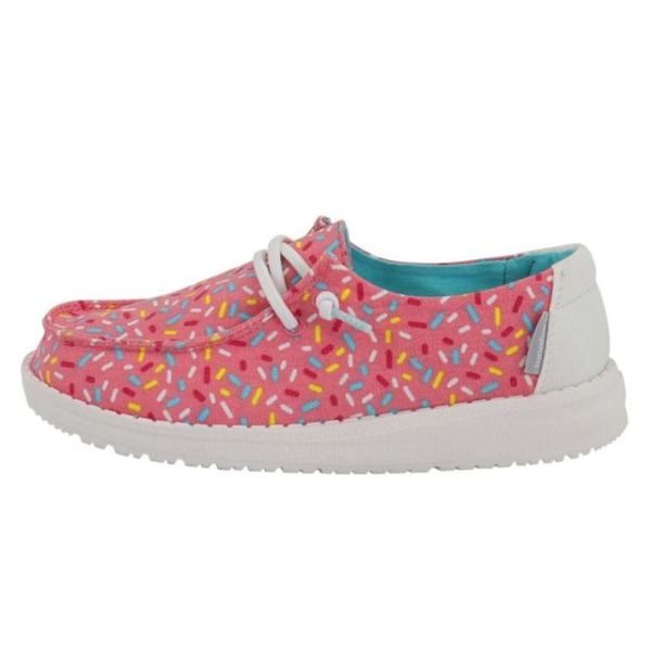 Hey Dude Shoes Girls Wendy Youth Print Pink Sprinkles
