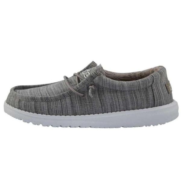 Boys Hey Dude Shoes Wally Youth Linen Stone