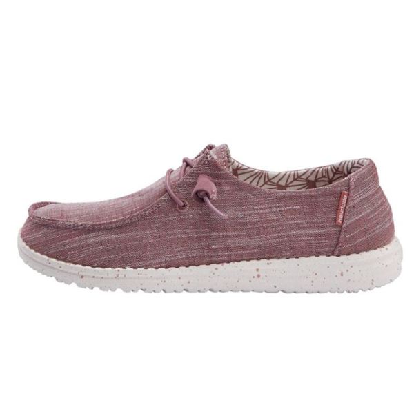 Women's Hey Dude Shoes Wendy Canvas Sparkling Sparkling Rose