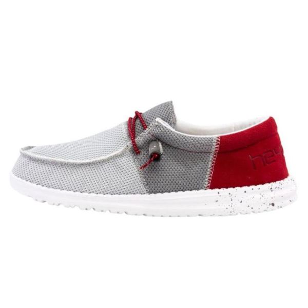 Hey Dude Shoes Men's Wally Sox Tri-Tone Dark Grey Red