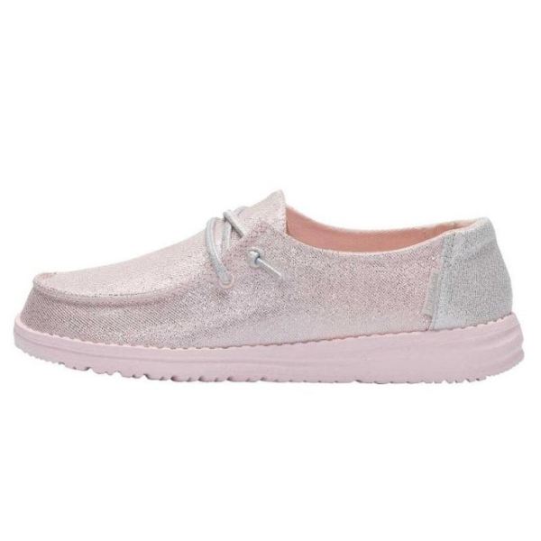Hey Dude Shoes Girls Wendy Youth Sparkling Sparkling Pink