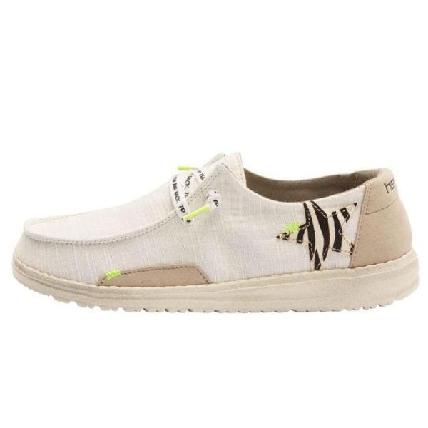 Women's Hey Dude Shoes Wendy Jungle Zebra Star White