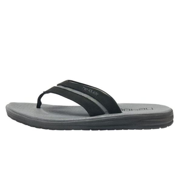 Hey Dude Shoes Men's Flinn Leather Black
