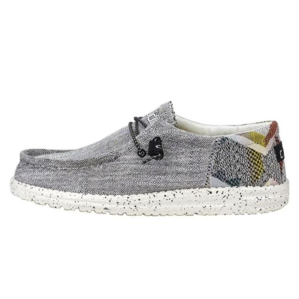 Hey Dude Shoes Men's Wally Woven Etno Grey