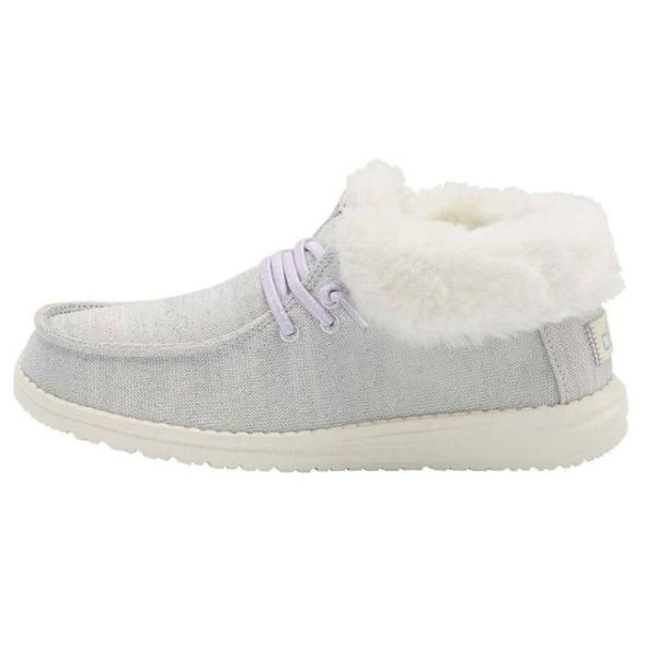 Hey Dude Shoes Girls Britt Youth Stretch Fleece White