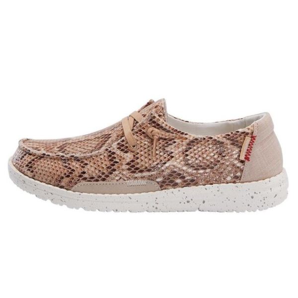 Women's Hey Dude Shoes Wendy L Jungle Python Light Rose