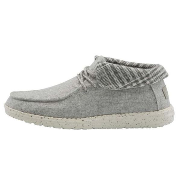 Women's Hey Dude Shoes Britt Linen Grey Houndstooth