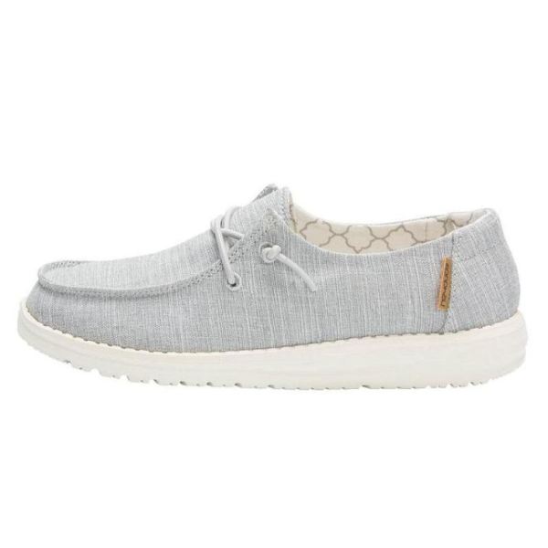Hey Dude Shoes Girls Wendy Youth Linen Linen Grey